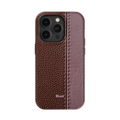 Maroon Grain iPhone Case