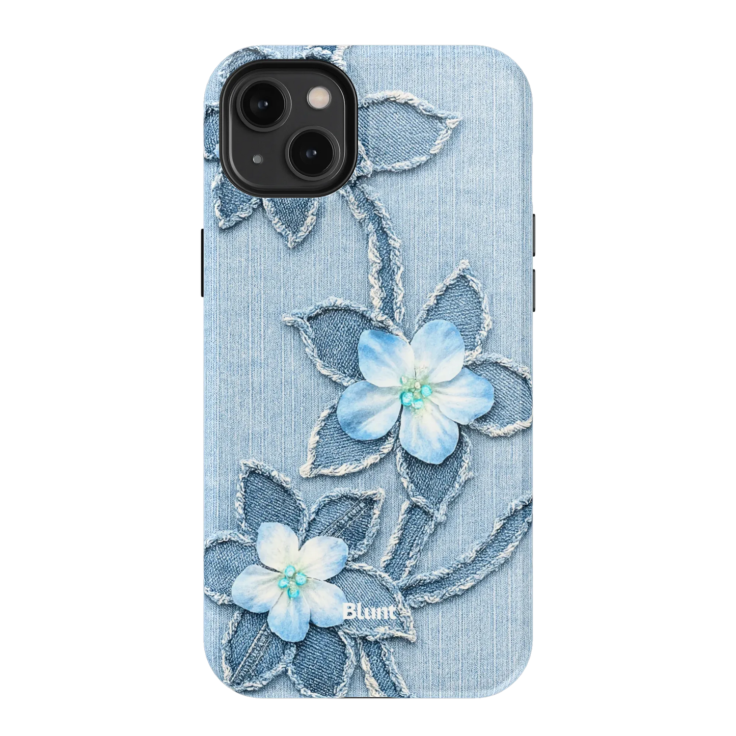 Denim Blue Bloom iPhone Case