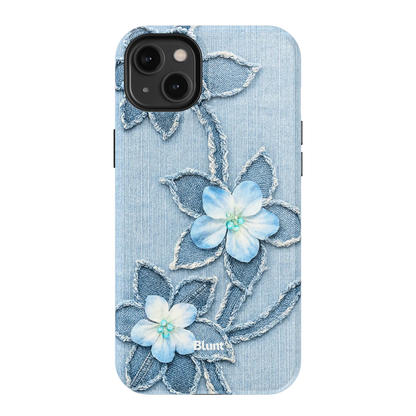 Denim Blue Bloom iPhone Case