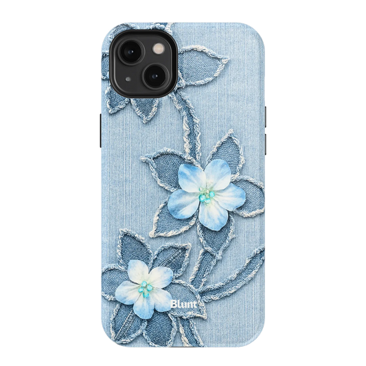 Denim Blue Bloom iPhone Case