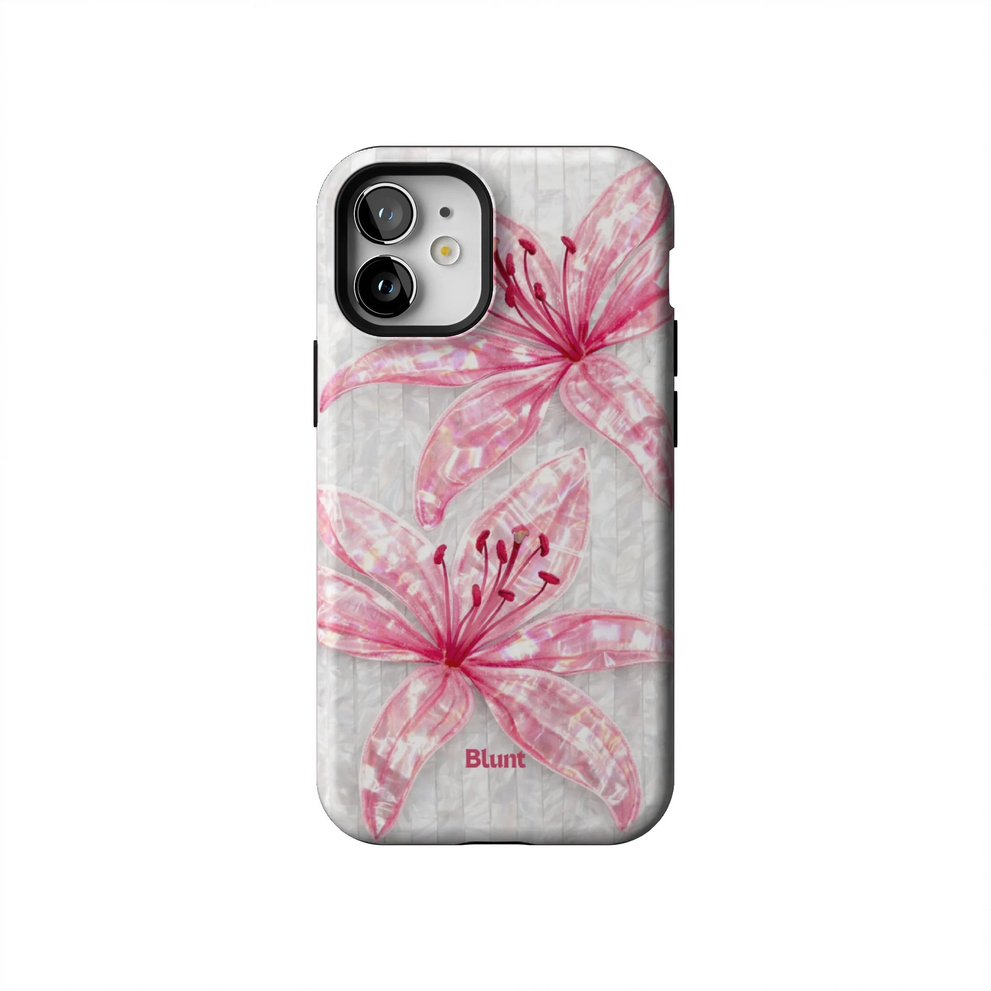 Pink-Floral-Luster-iphone-case-iPhone 12 Mini-1