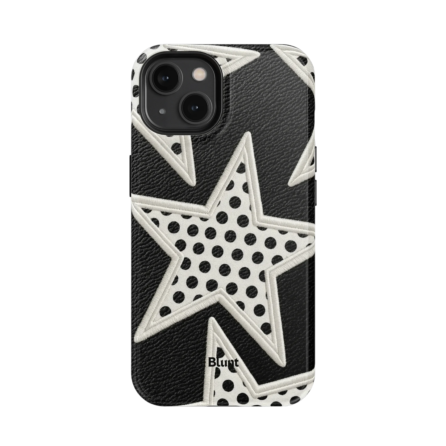Noir Polka Star iPhone Case