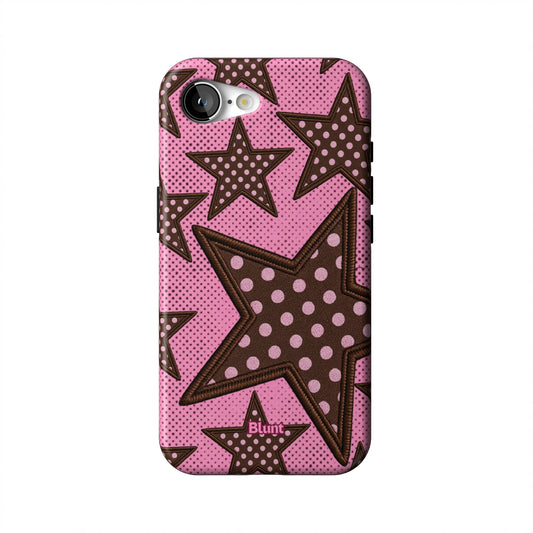 Pink-Polka-Star-iphone-case-iPhone 17 E-1