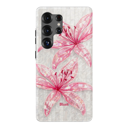 Pink-Floral-Luster-samsung-case-S25 Ultra-1