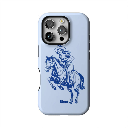 Blue-Lasso-Lady-iphone-case-iPhone 16 Pro-1