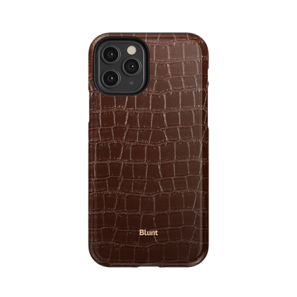 Chestnut Croc iPhone Case