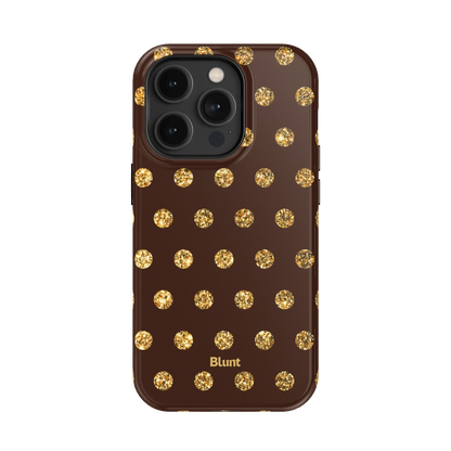 Gold Polka iPhone Case