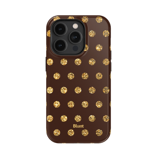 Gold Polka iPhone Case
