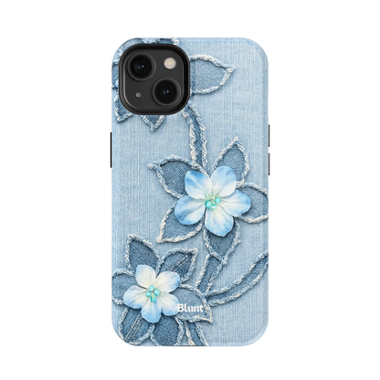 Denim Blue Bloom iPhone Case