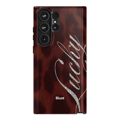 Brown Cheetah Lucky Samsung Case