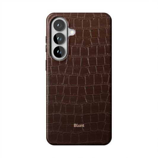 Chestnut-Croc-samsung-case-Galaxy S26 Plus-1