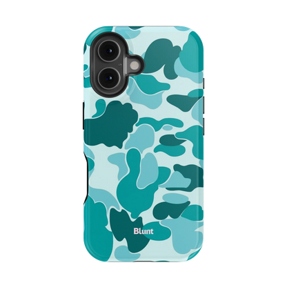 Aqua Camo iPhone Case