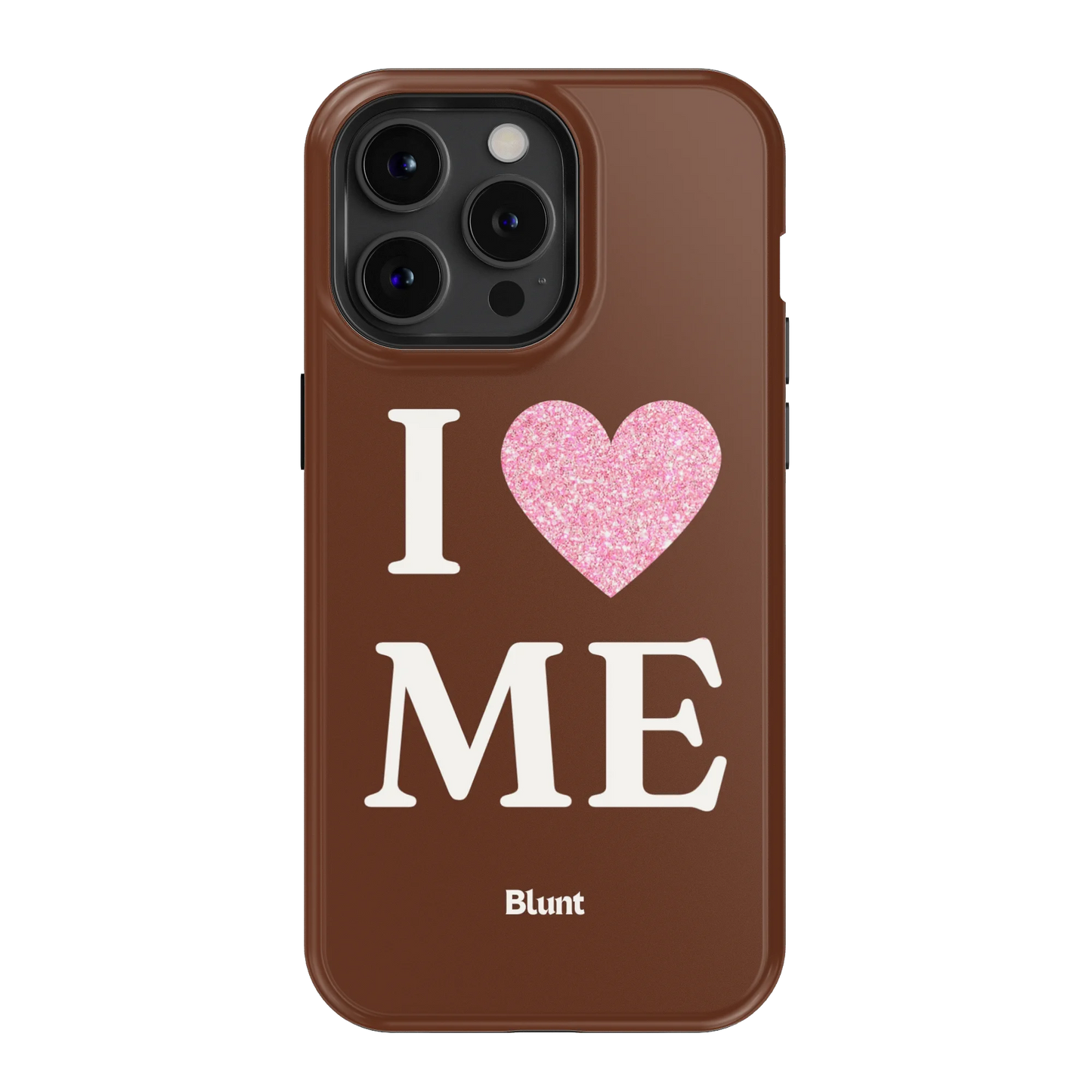 Brown I Love Me iPhone Case