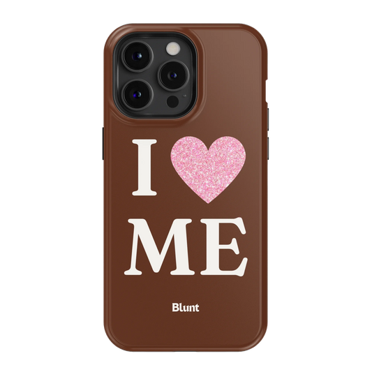 Brown I Love Me iPhone Case