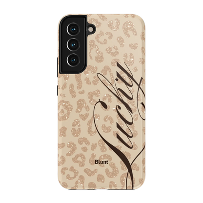 Cream Cheetah Lucky Samsung Case