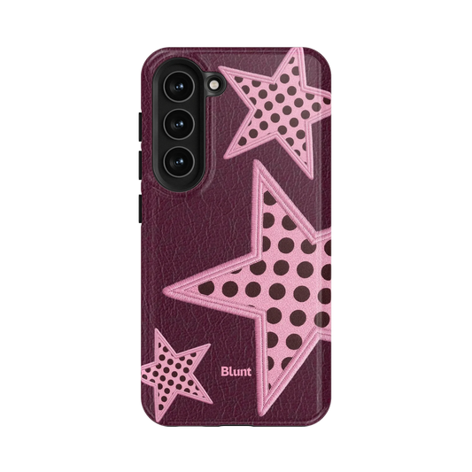 Plum Polka Star Samsung Case
