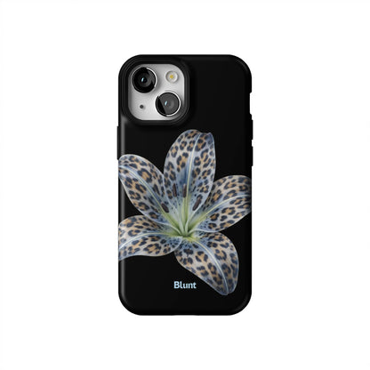 Blue-Leopard-Bloom-iphone-case-iPhone 13 Mini-1