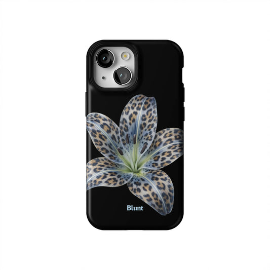 Blue-Leopard-Bloom-iphone-case-iPhone 13 Mini-1