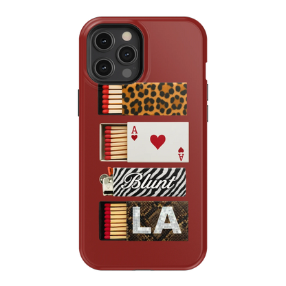 Burgundy Match iPhone Case