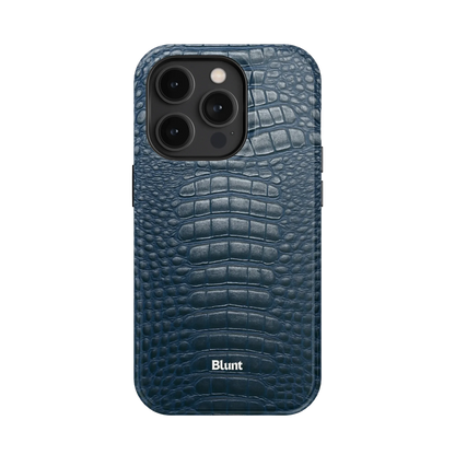 Navy Croc iPhone Case