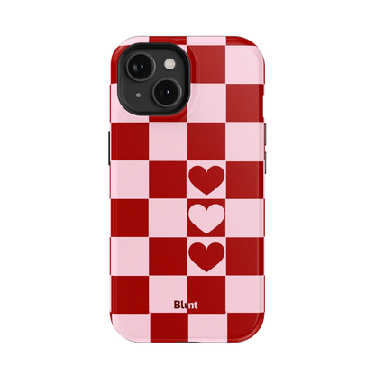 Checker Love iPhone Case