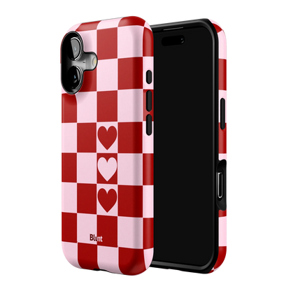 Checker Love iPhone Case