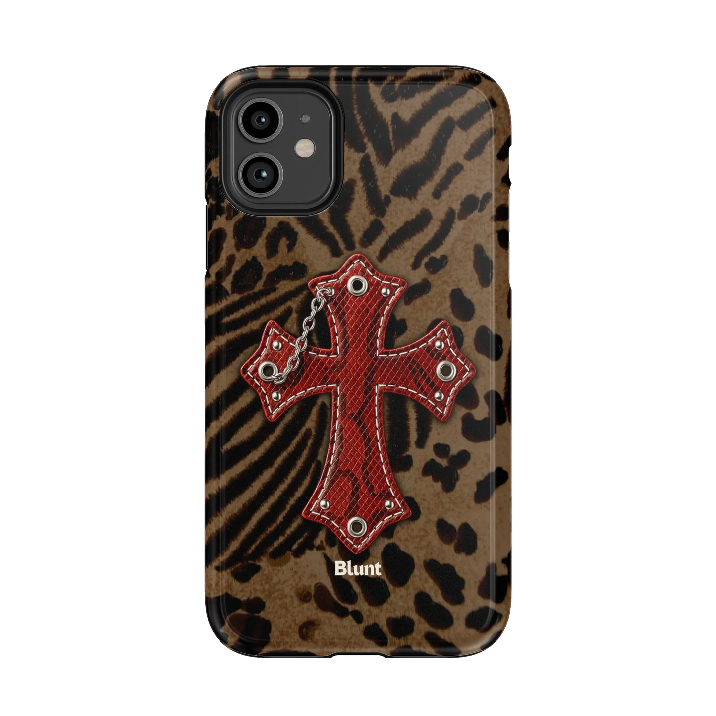Leopard Red Cross iPhone Case