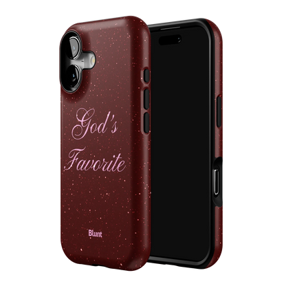Gods Favorite Burgundy iPhone Case