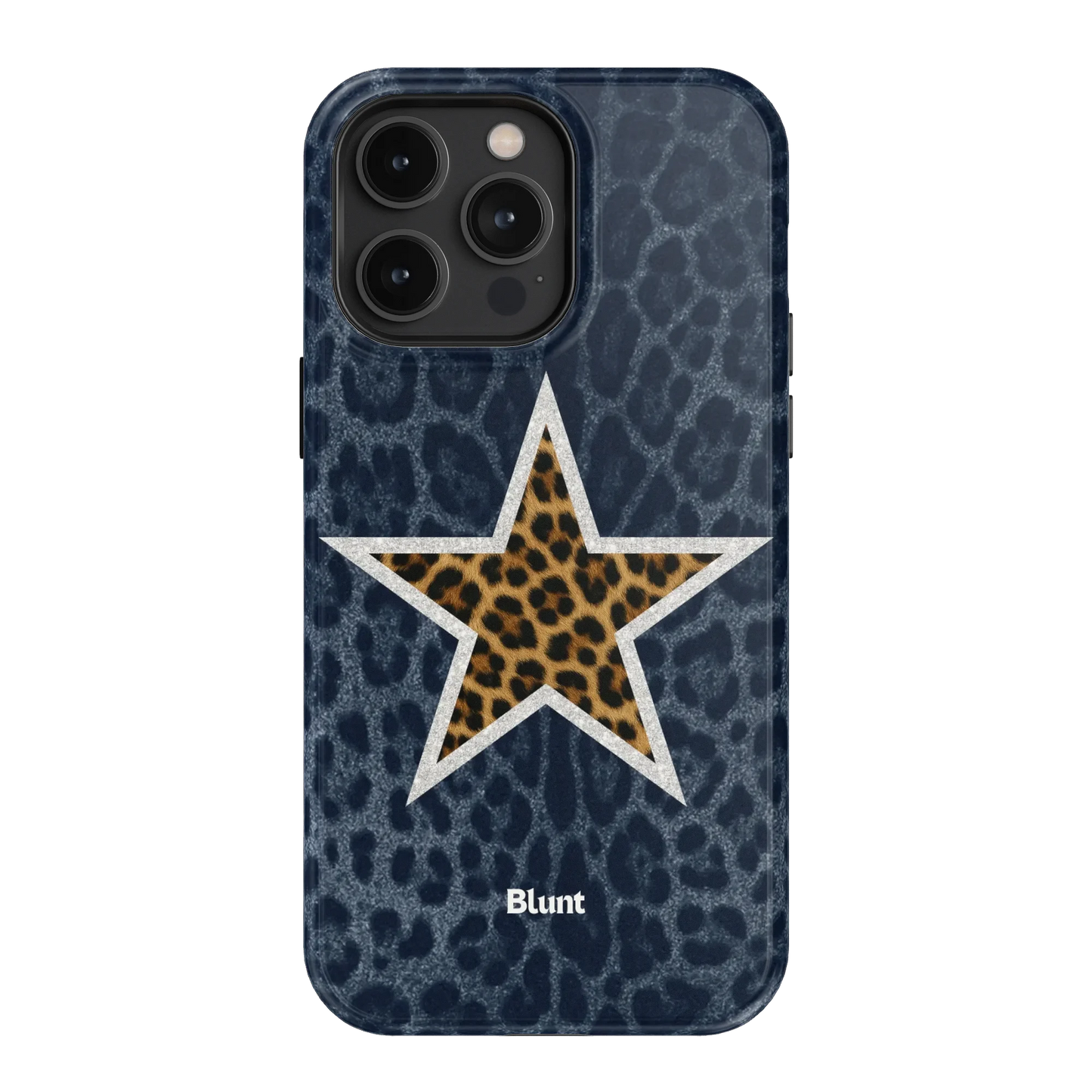 Denim Cheetah Star iPhone Case