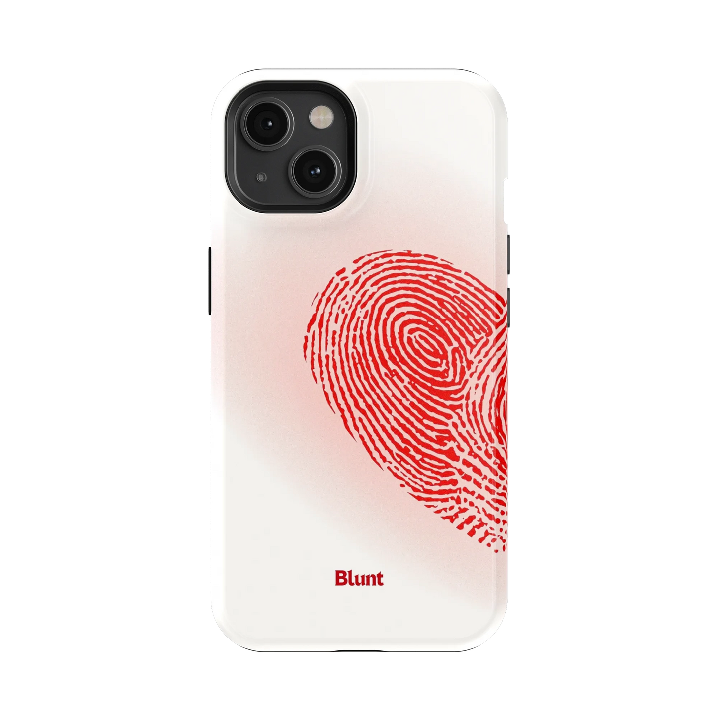 Heart Print White iPhone Case