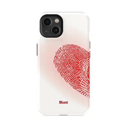 Heart Print White iPhone Case