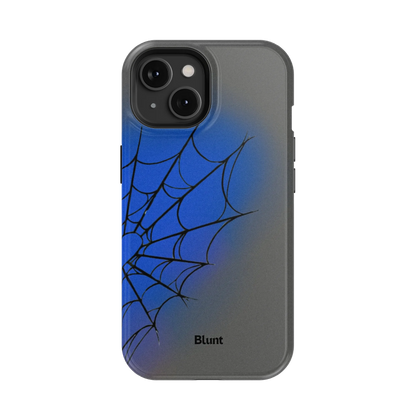 Grey Blue Web iPhone Case