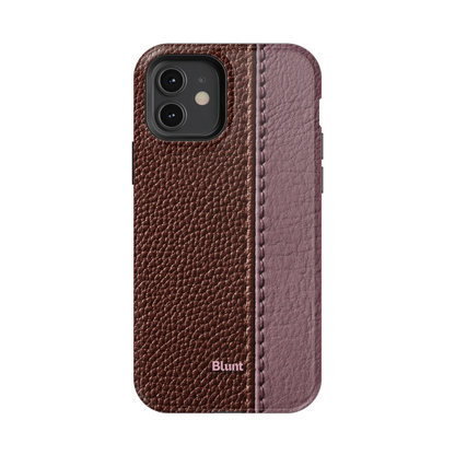 Maroon Grain iPhone Case
