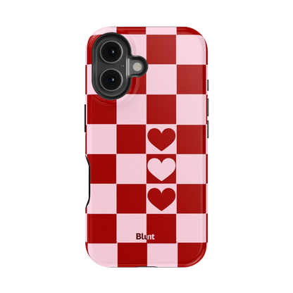 Checker Love iPhone Case