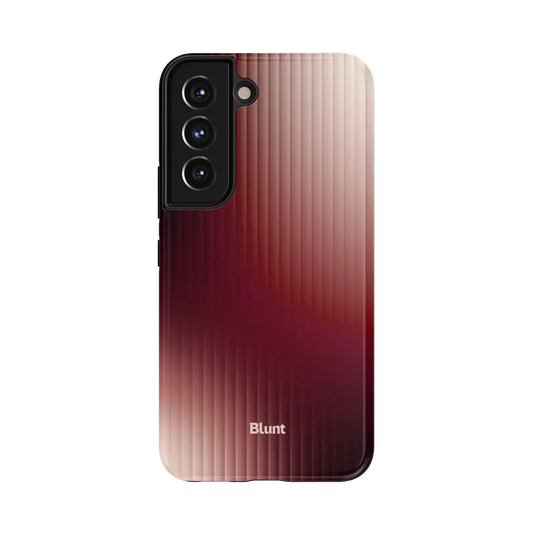 Crimson Melt Samsung Case: a rich red gradient melting into pale cream tones