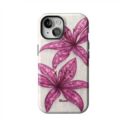 Purple-Floral-Luster-iphone-case-iPhone 15-1