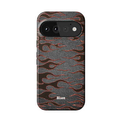 Steel Flame Pixel Case - Blunt Cases