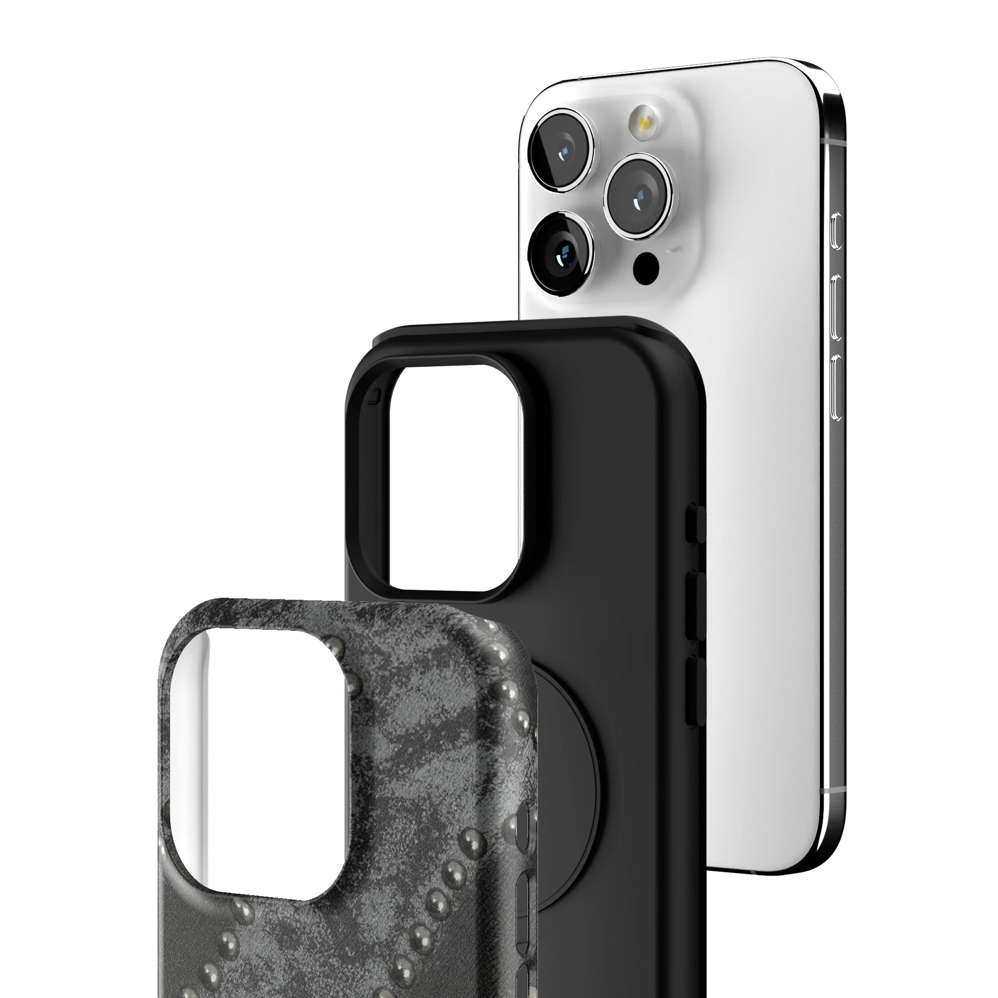 Studded Noir iPhone Case gallery - Iphone_15_Pro_3