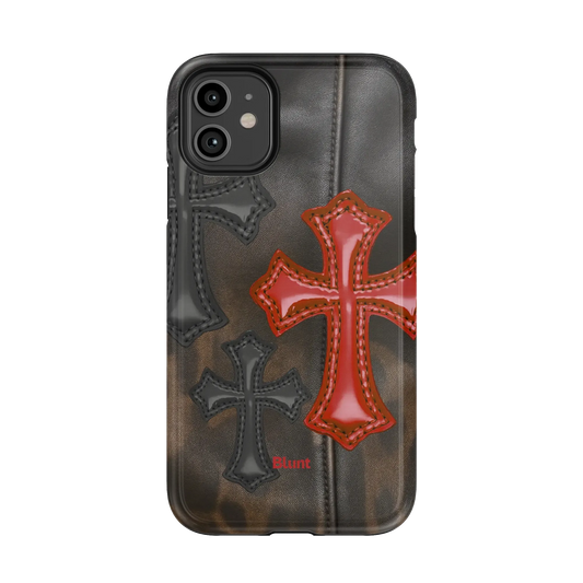 Leather Crosses iPhone Case