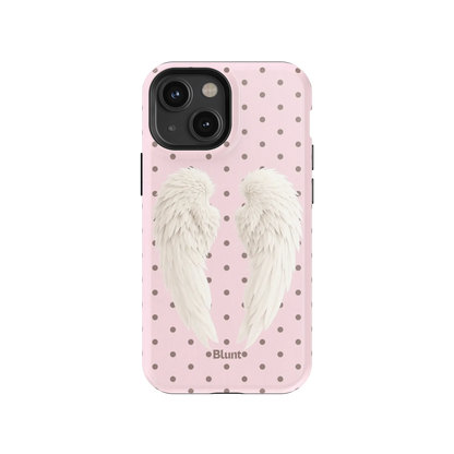 Pink Polka Wing iPhone Case