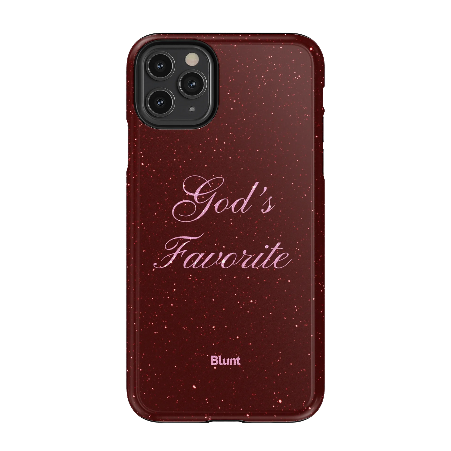 Gods Favorite Burgundy iPhone Case