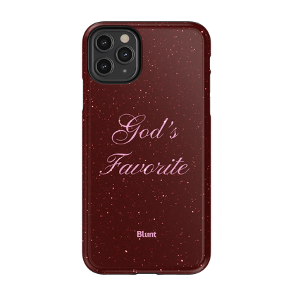 Gods Favorite Burgundy iPhone Case