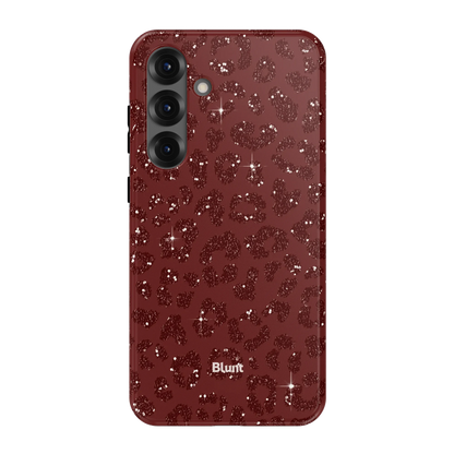 Burgundy Cheetah Print Samsung Case