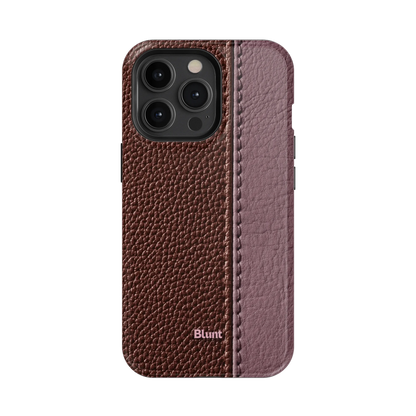 Maroon Grain iPhone Case