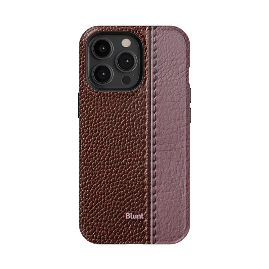 Maroon Grain iPhone Case