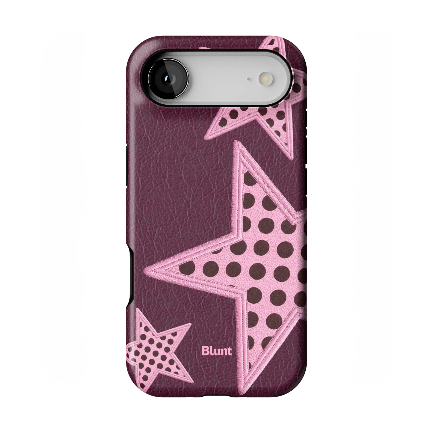 Plum Polka Star iPhone Case