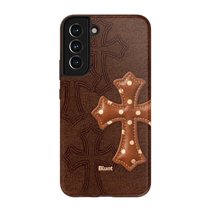 Brown Polka Cross Samsung Case
