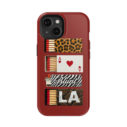 Burgundy Match iPhone Case