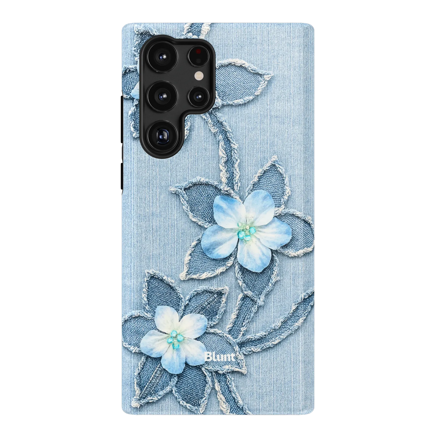 Denim Blue Bloom Samsung Case