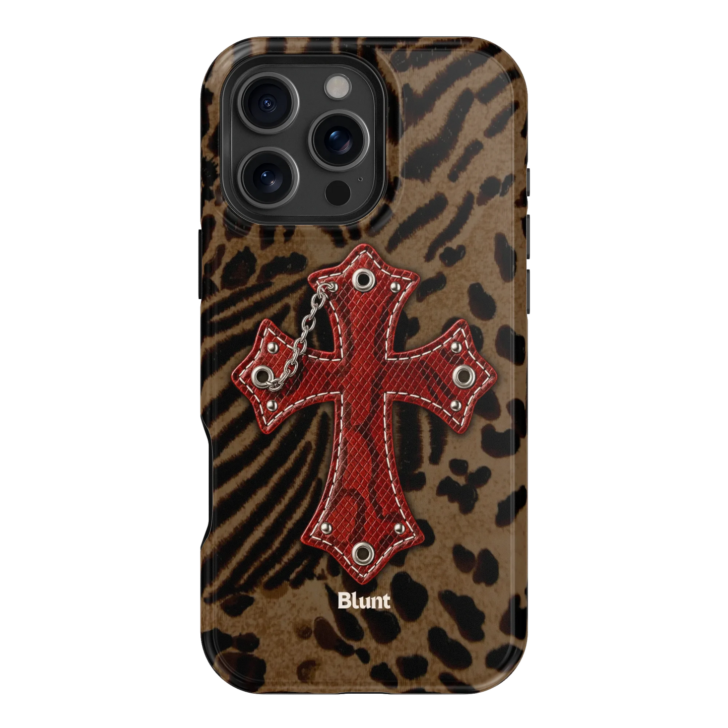 Leopard Red Cross iPhone Case